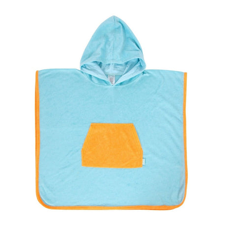 Acorn Hooded Towel - Light Blue/Orange
