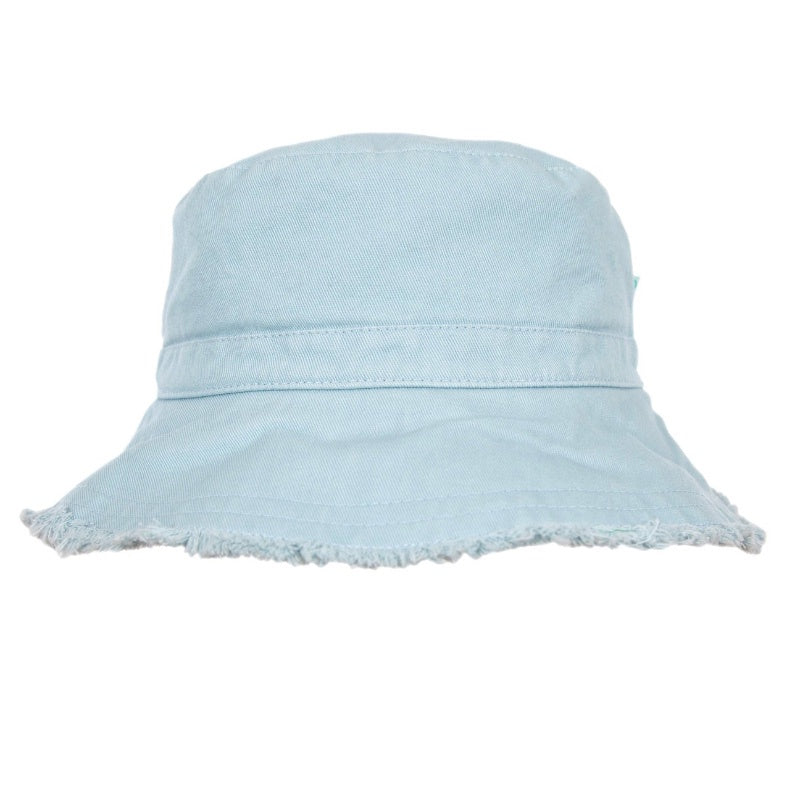Acorn Frayed Bucket Hat - Seafoam
