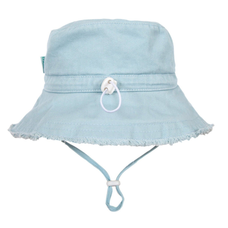 Acorn Frayed Bucket Hat - Seafoam