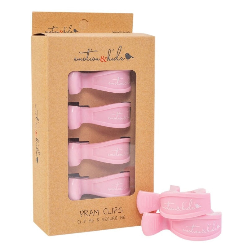 Pram Clips 4PK - Pink