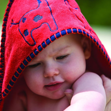 Hooded Towel - Red Safari