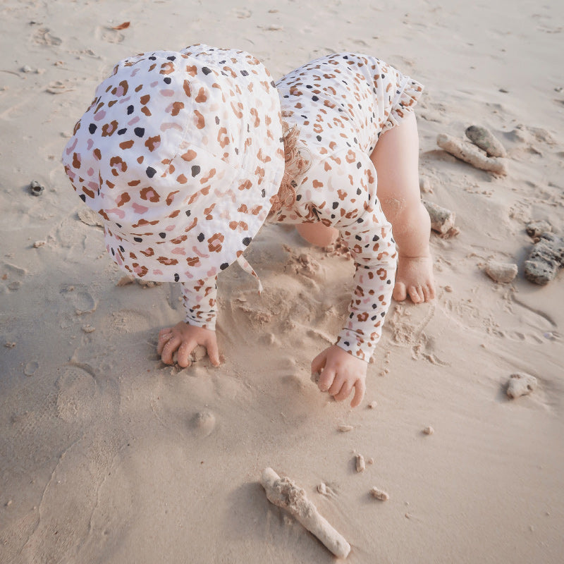 Swim Essentials Sun Hat - Khaki Leopard