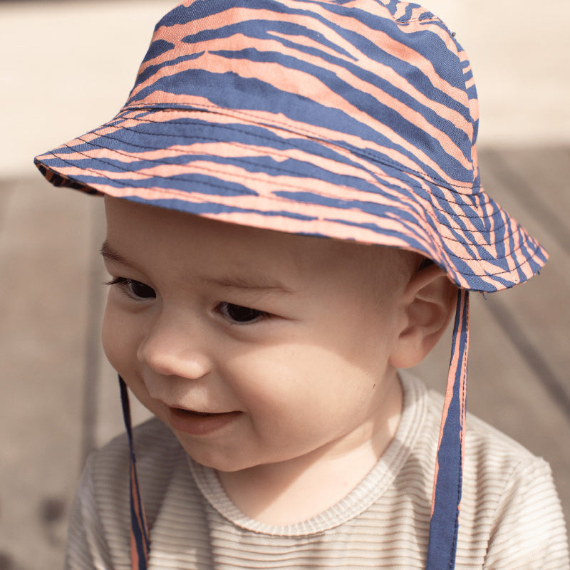 Swim Essentials Sun Hat - Blue Orange Zebra