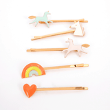 Enamel Hair Slides - Unicorn