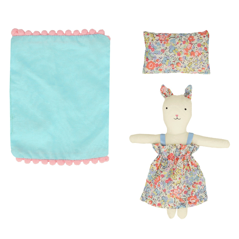 Mini Suitcase Doll - Floral Kitty