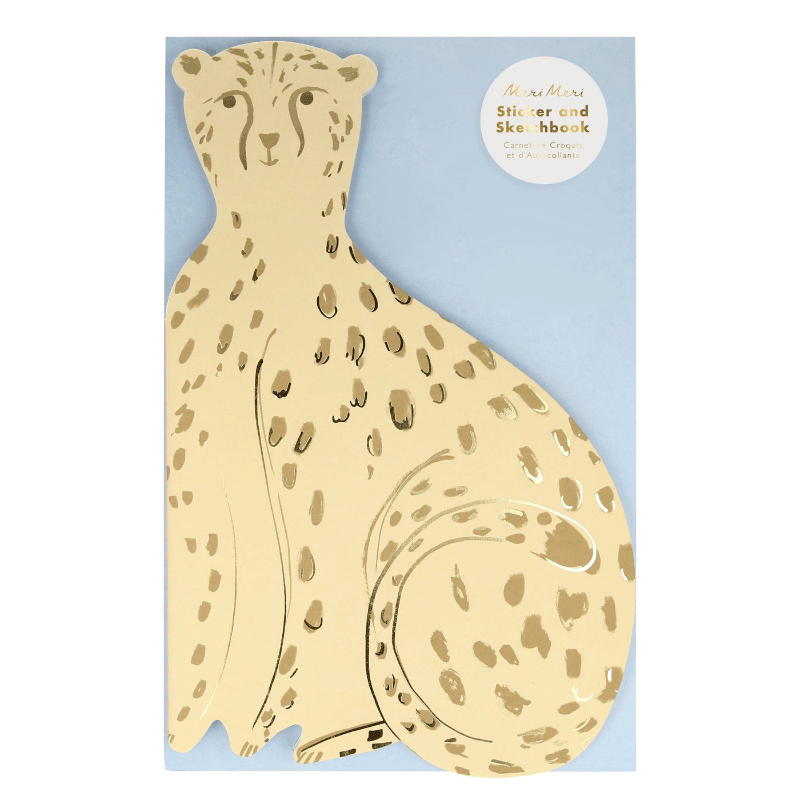 Sticker & Sketchbook - Cheetah