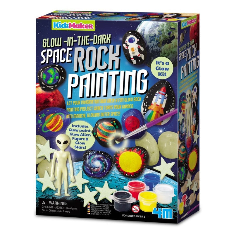 4M - KidzMaker Rock Painting - Space Glow In The Dark