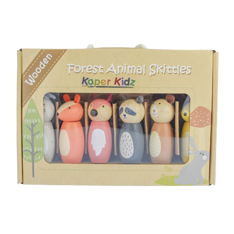 Wooden Animal Bowling Set Skittles