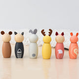 Wooden Animal Bowling Set Skittles