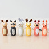 Wooden Animal Bowling Set Skittles