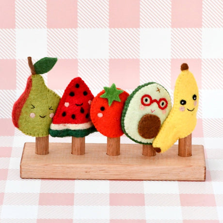 Felt Finger Puppet Set - Fruits