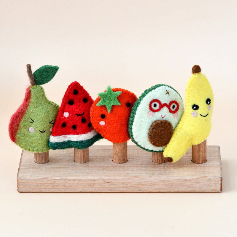 Felt Finger Puppet Set - Fruits