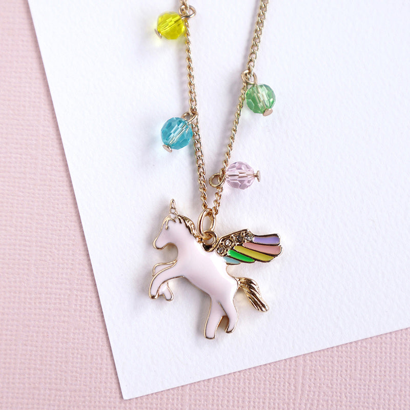 Lauren Hinkley Necklace - Rainbow Unicorn