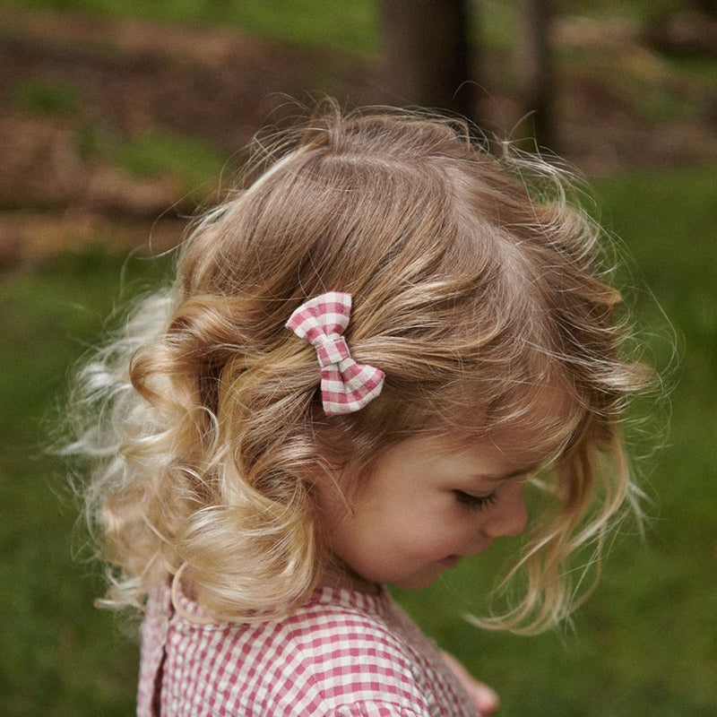 Nature Baby Bow Hair Clips 2PK - Jam Check