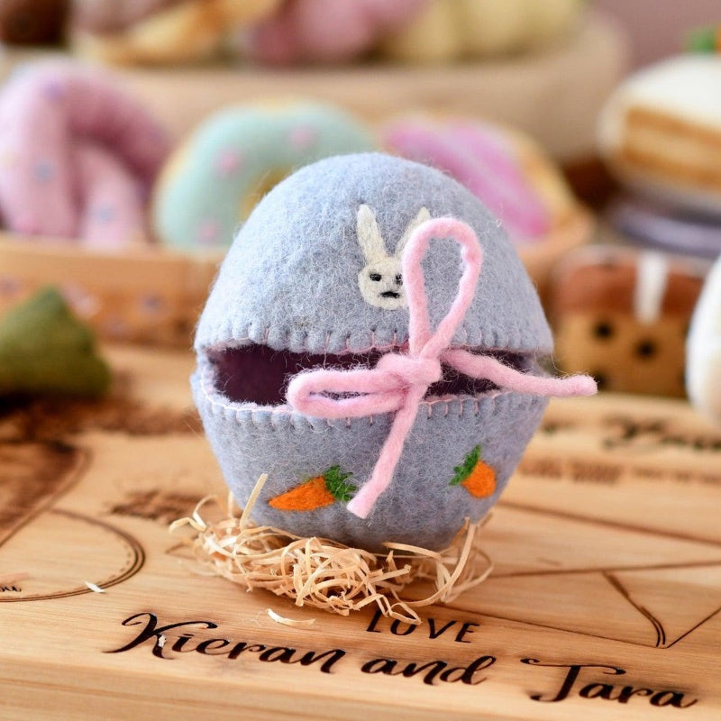 Felt Egg Cover - Bunny Motif Purple