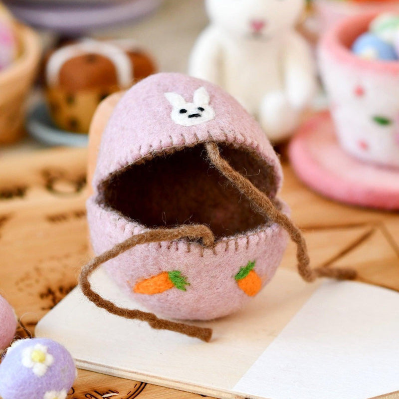 Felt Egg Cover - Bunny Motif Pink