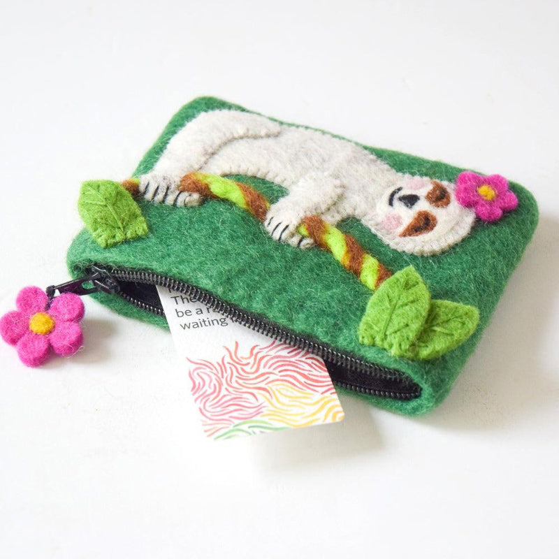 Felt Purse - Happy Sloth