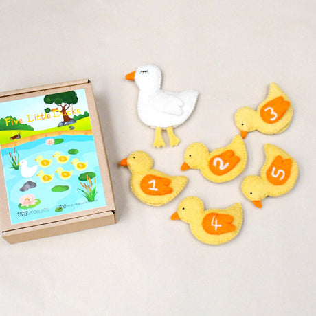 Felt Finger Puppet Set - Five Little Ducks