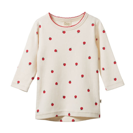 Nature Baby LS Cloud Tee - Raspberry Print