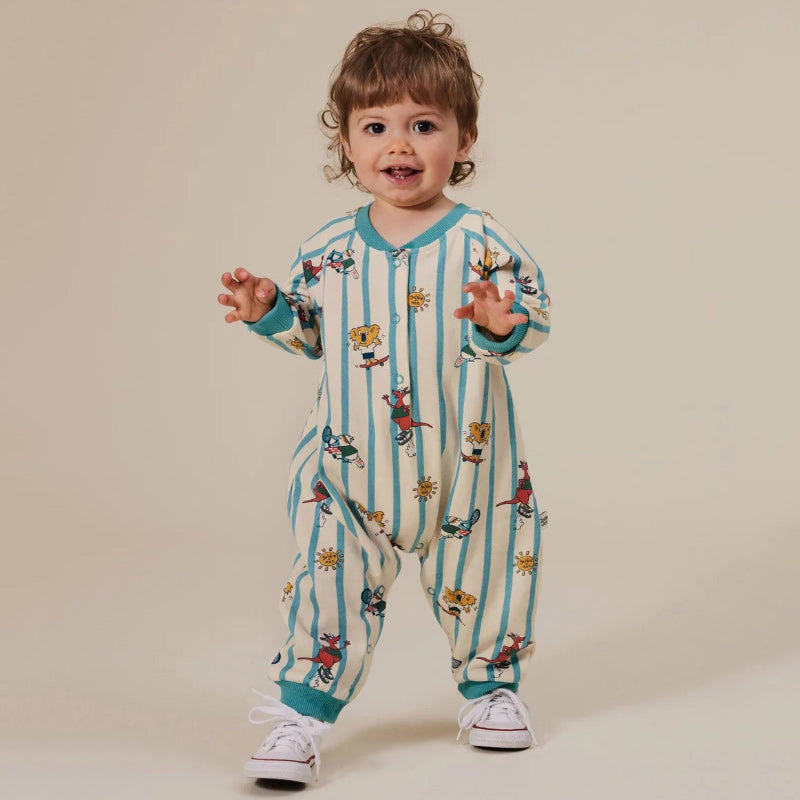 Goldie & Ace Relaxed Terry Romper - Goldie Squad