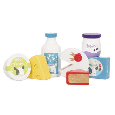 Cheese & Dairy Wooden Market Crate - 8PC