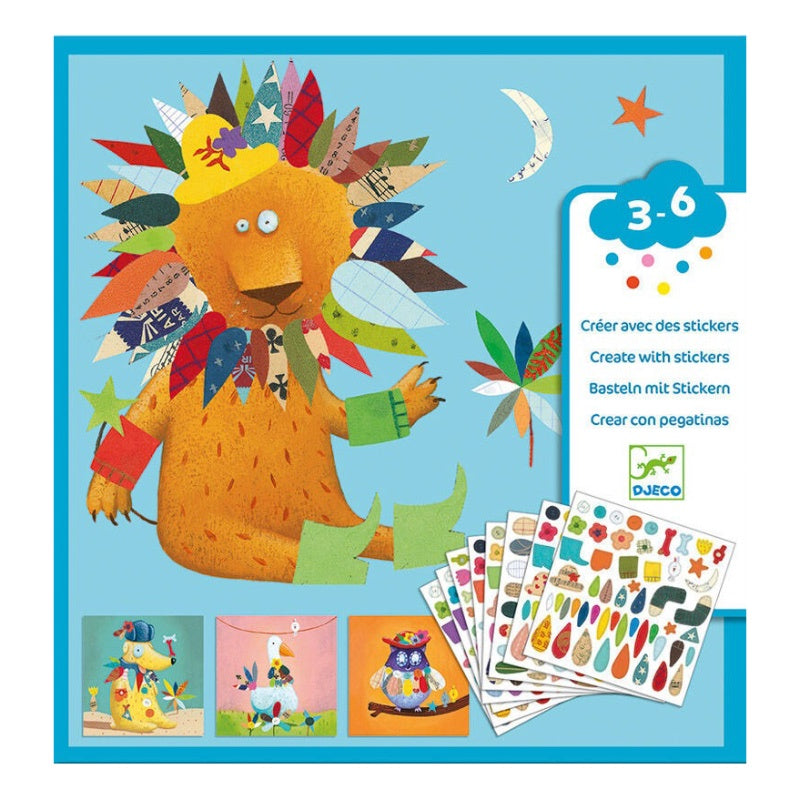 Djeco Create Animal Stickers