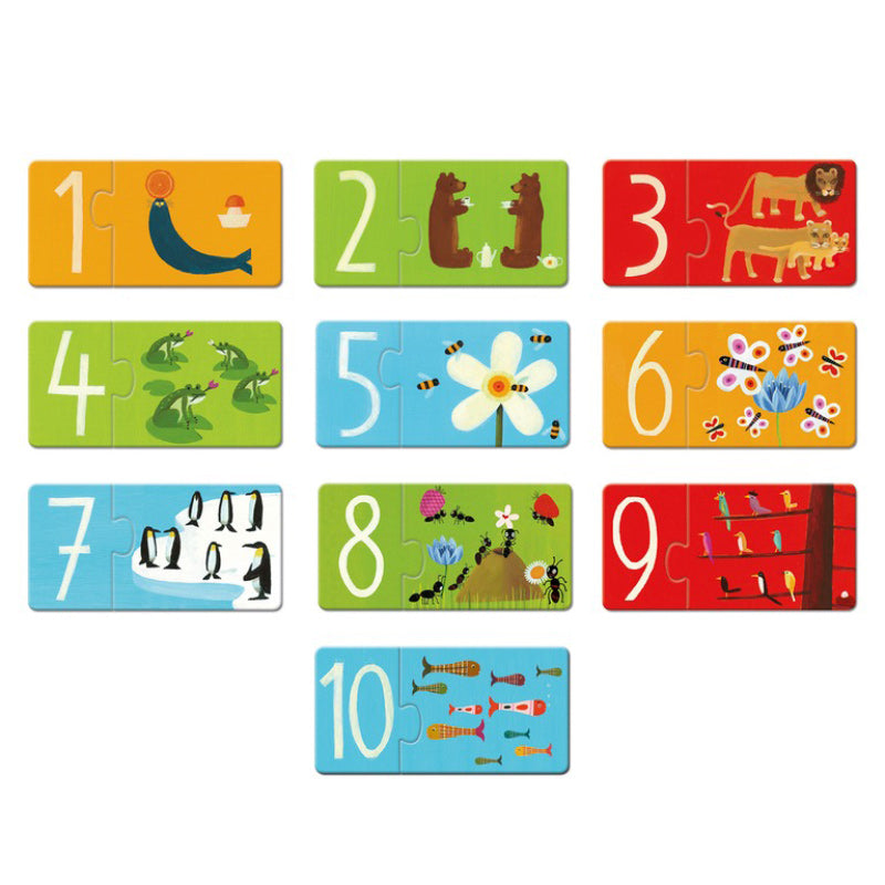 Djeco Duo Numbers 20PC Puzzle