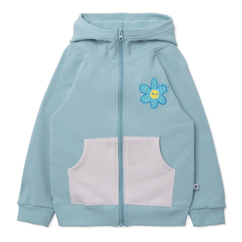 Minti Furry Zip Up - Sleepy Flower