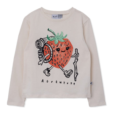 Minti Long Sleeve Tee - Strawberry Adventurer Cream