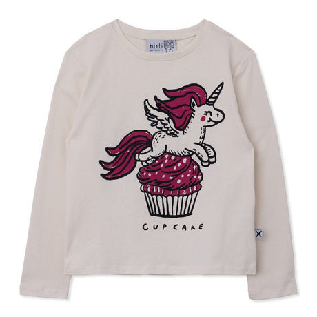 Minti Long Sleeve Tee - Unicorn Cupcake Cream