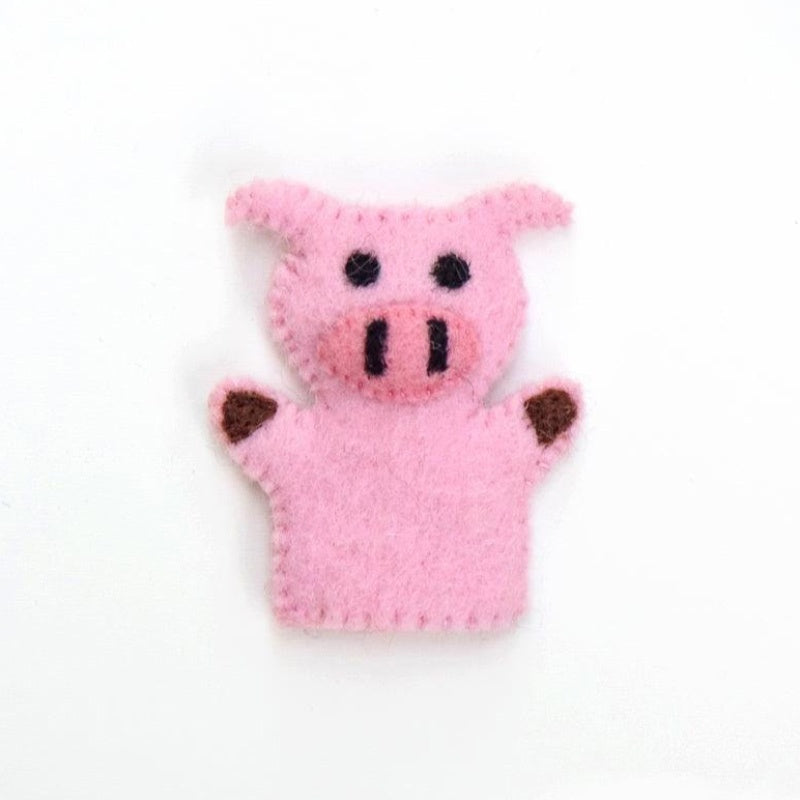 Tara Treasures Felt Finger Puppet - Pig