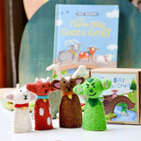 Tara Treasures Felt Finger Puppet Set - Three Billy Goats Gruff