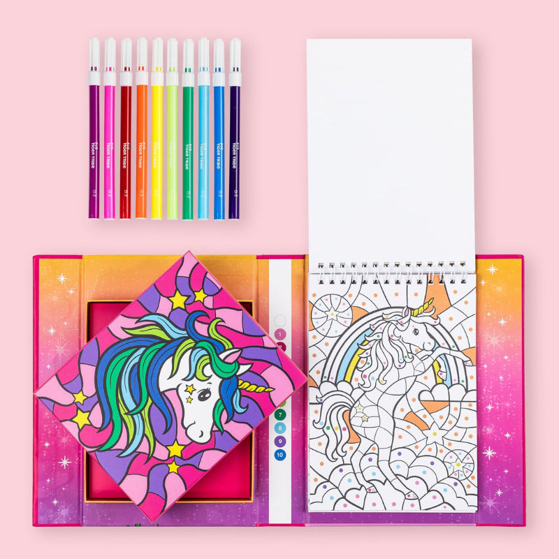 Tiger Tribe Colour By Numbers - Unicorn Dreaming