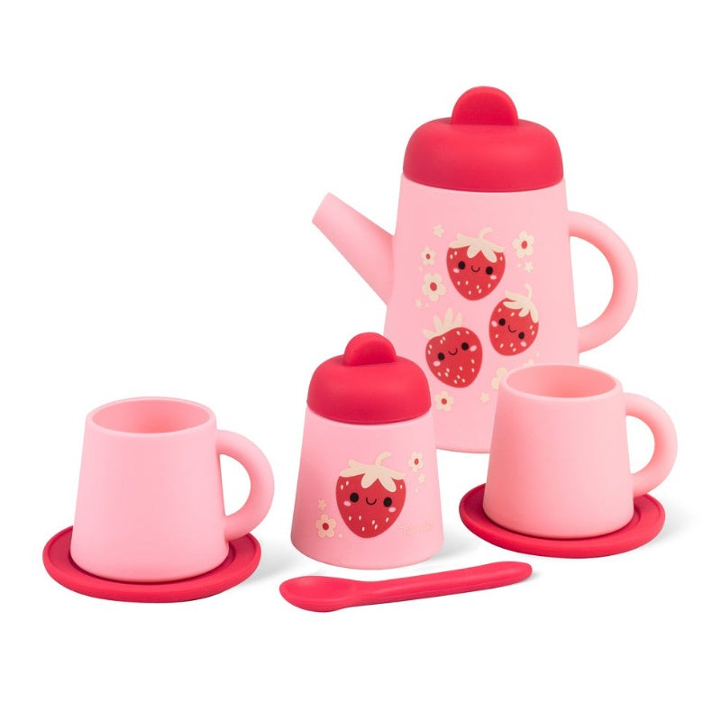 Tiger Tribe Silicone Tea Set - Strawberry Patch