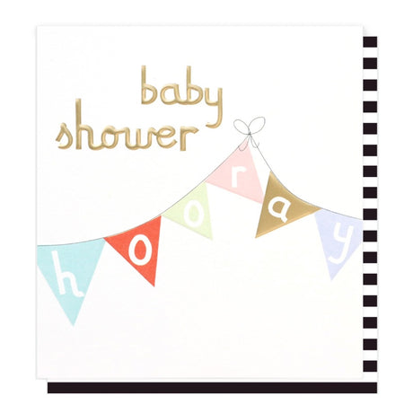 Baby Shower Card - Hooray Bunting