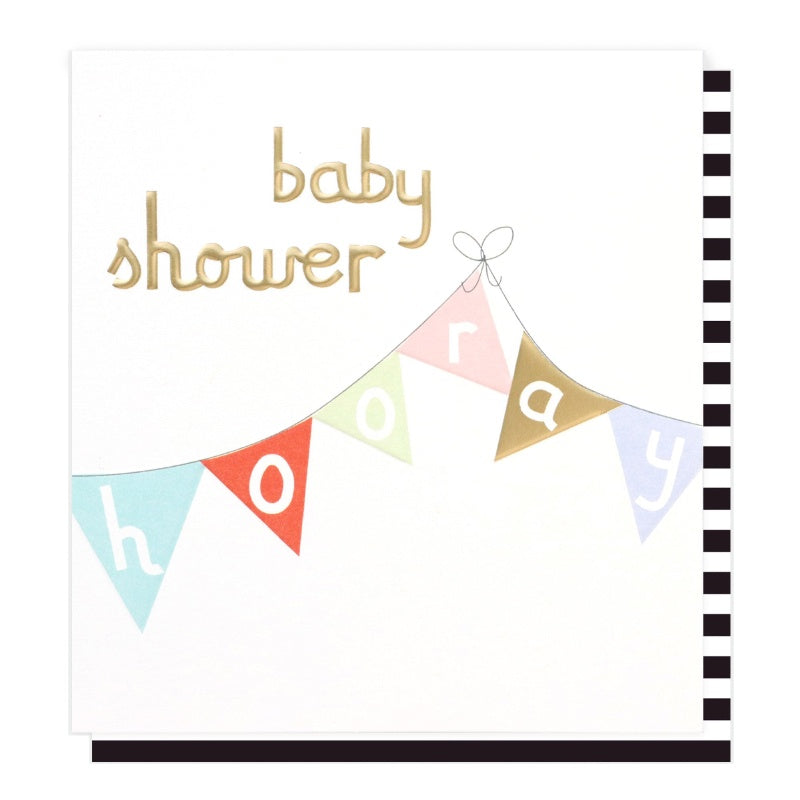Baby Shower Card - Hooray Bunting