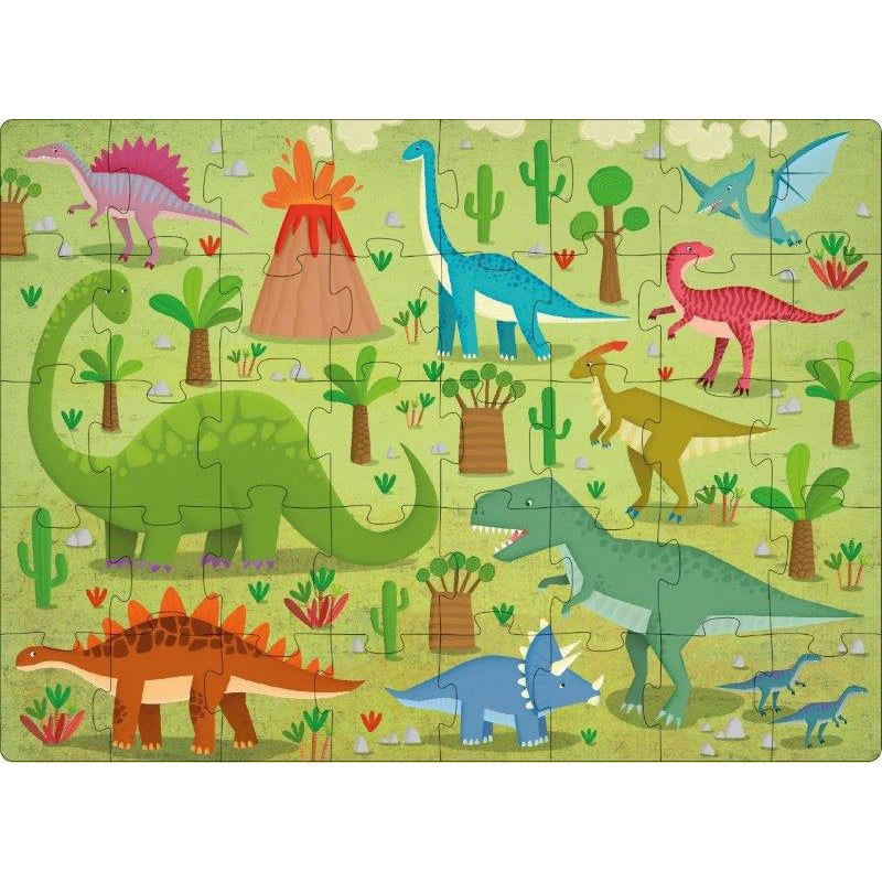 Sassi 3D Puzzle and Book Set 40PC - Learn With Dinosaurs