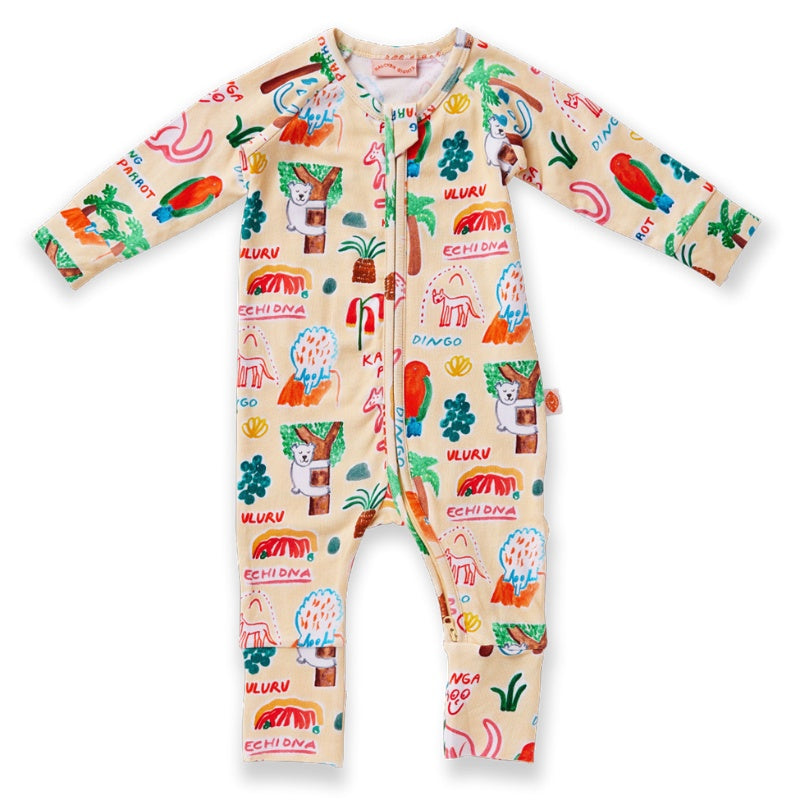Halcyon Nights Long Sleeve Romper - Coo-ee!