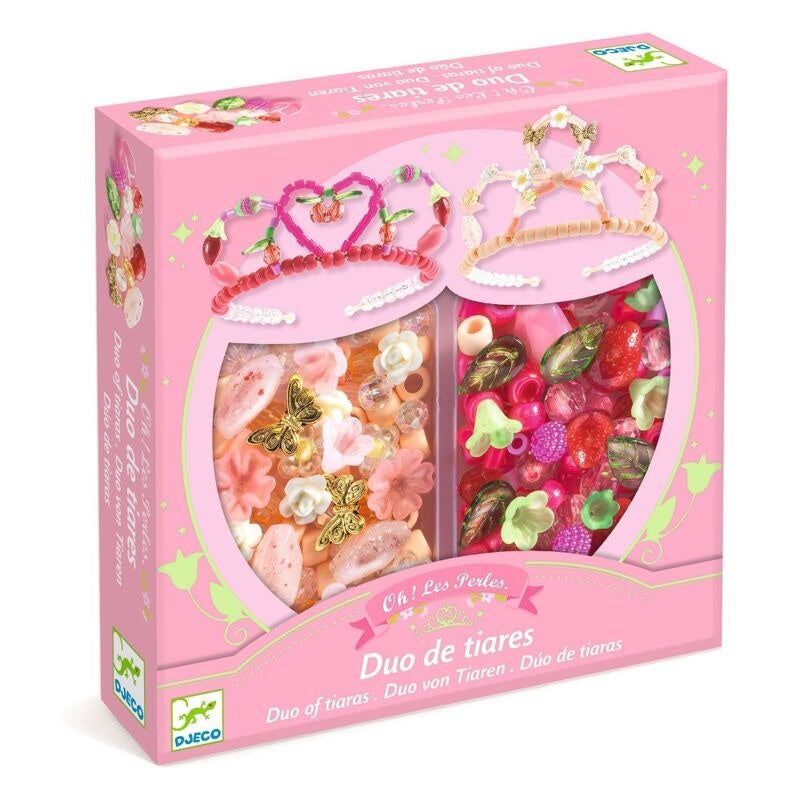 Djeco Duo of Tiaras Bead Kit - Pink