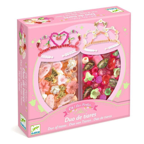 Djeco Duo of Tiaras Bead Kit - Pink