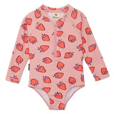 Crywolf Long Sleeve Swimsuit - Strawberry Splash