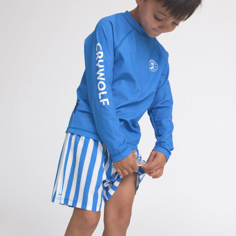 Crywolf Board Short - Deep Ocean Stripe