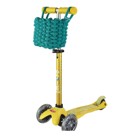 Micro Woven Cotton Scooter Basket - Green
