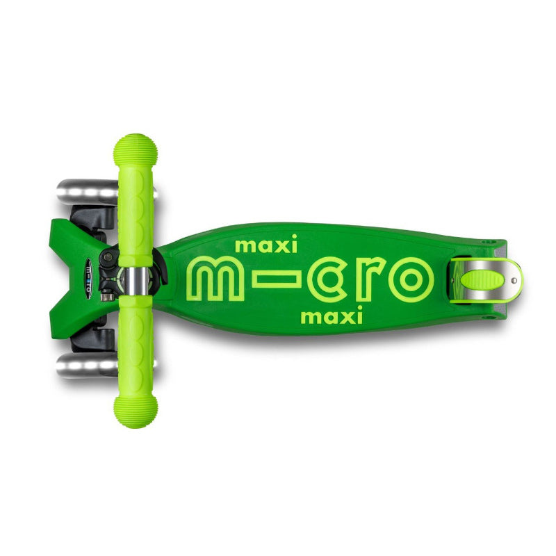 Micro Maxi Deluxe Foldable Scooter Neon LED - Parrot Green