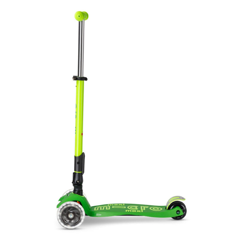 Micro Maxi Deluxe Foldable Scooter Neon LED - Parrot Green