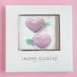 Velvet Heart Hair Clips - Purple