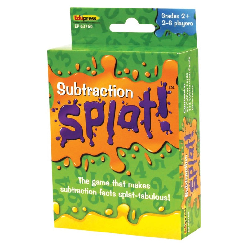 Splat Card Game - Subtraction