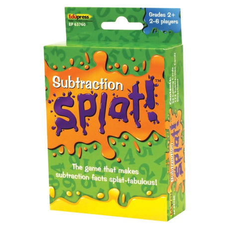 Splat Card Game - Subtraction