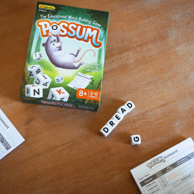 Possum Dice Word Game
