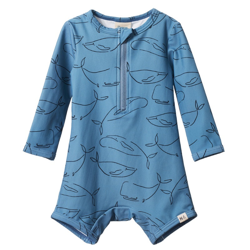 Nature Baby One Piece Bathing Trunks - Blue Whale
